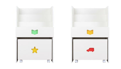 完成品 日本製 キッズ用 収納ワゴントイボックス 絵本置き 絵本棚 本棚 ブックラック 国産 おもちゃ箱 収納 マガジンラック おもちゃ入れ(代引不可)
