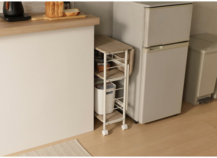 バタフライワゴン 折り畳み式 キッチンワゴン 幅50(20) 奥行45 高さ