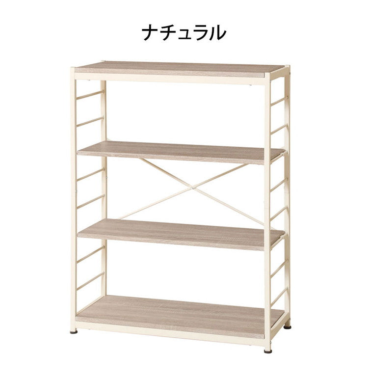 値下げ！元値4.9万★分解可★ 北欧 シェルフ ラック 棚 ラック 4段 幅84cm アンティーク 木目調 おしゃれ 北欧 シェルフ 棚