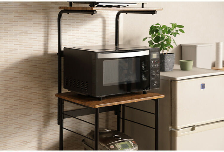 レンジ台 ワゴン キャスター付き 幅50 奥行42.5 高さ142cm スライド棚