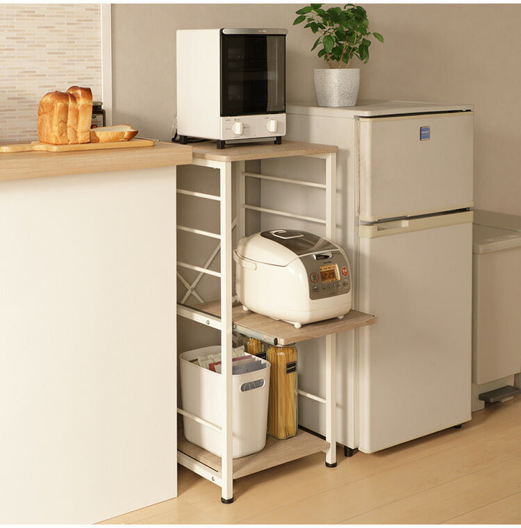 キッチンラック 幅40 奥行45 高さ90cm スリム 省スペース スライド棚