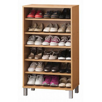 シューズボックス 靴収納 ブーツ 可動棚 オープン シューズボックスＷ６０ ナチュラル(代引き不可)