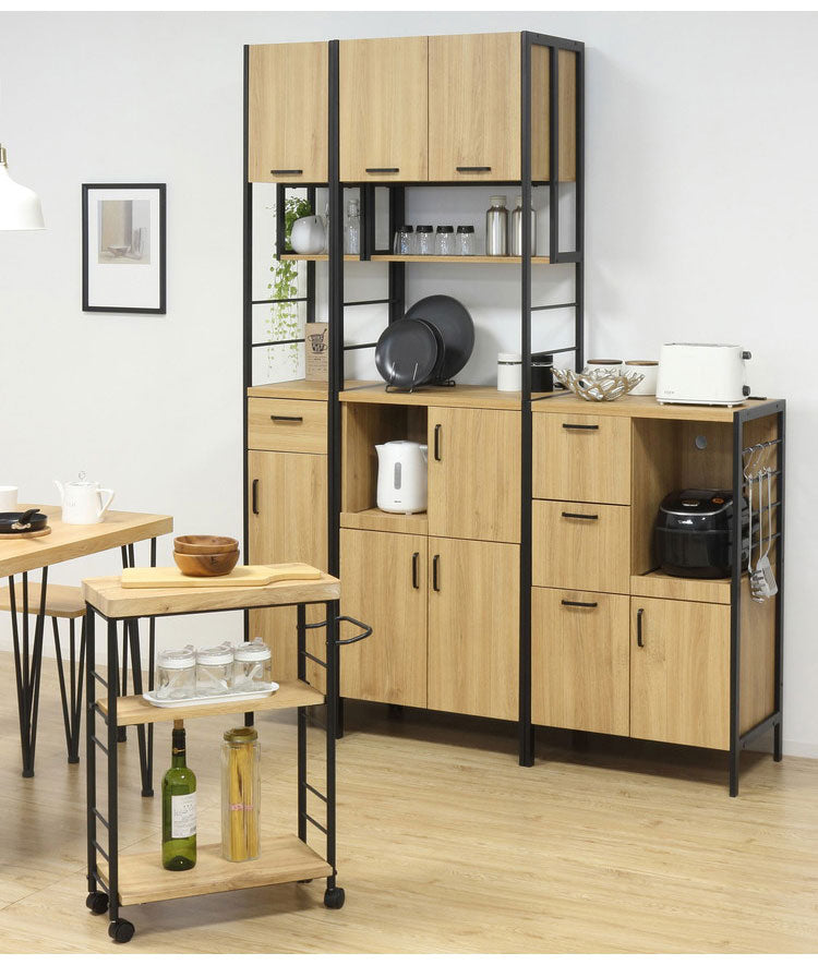 アート 食器棚 レンジ台 幅60 奥行40 高さ100 キッチンボード キッチン