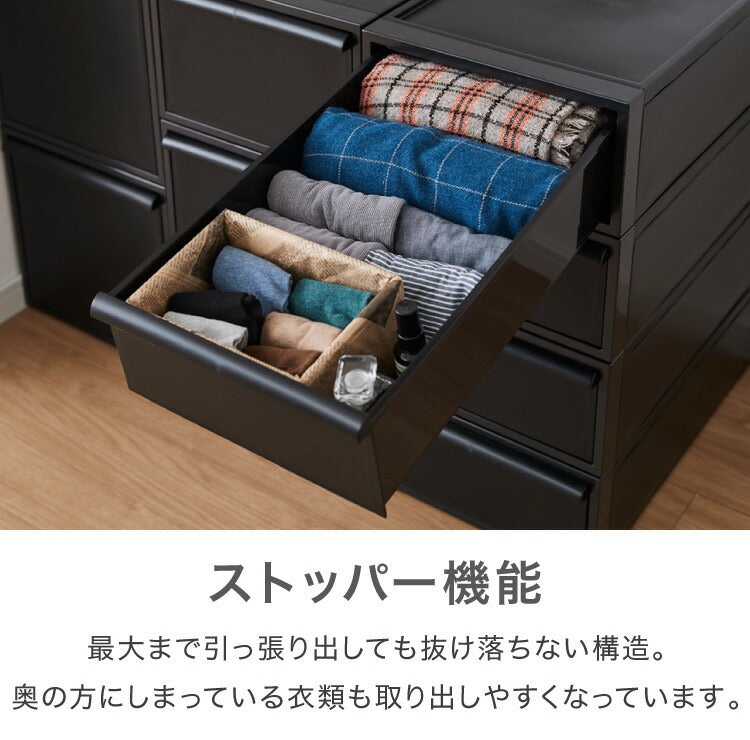 ライクイット (like-it) 収納ケース クローゼットシステム 引出し (M) 3個組 CS-D2 3P 奥行き52cm クローゼット収納にピッタ(代引不可)