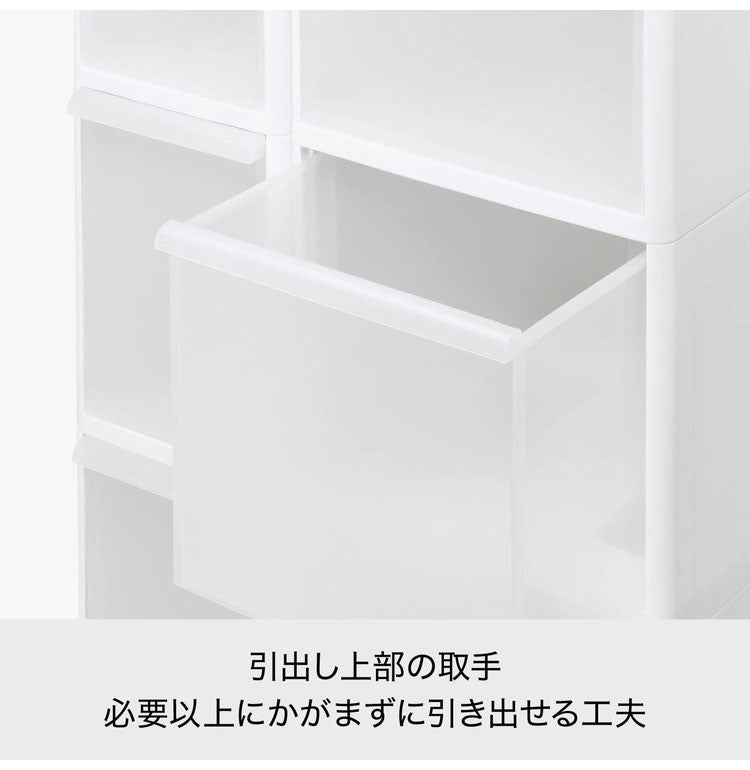 ライクイット(like-it)ランドリー収納段差をまたげるすき間ストッカー 3段 約幅15.5×奥46.5×高92~94.5cm ホワイト日本製 FTS-111A(代引不可)