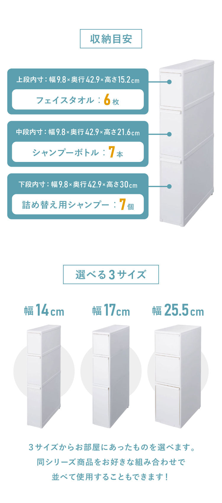 like-it ライクイット スリムストレージシリーズ ファイントールストッカー FTS-111L (幅14cm) 収納 引き出し 隙間収納 スリム 省スペース シンプル(代引不可)