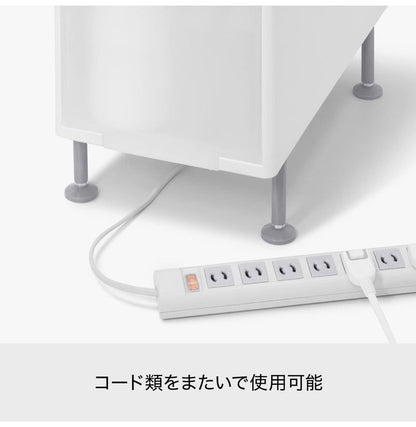 ライクイット(like-it)ランドリー収納段差をまたげるすき間ストッカー 3段幅18.5×奥46.5×高92~94.5cmホワイト日本製TS-111A(代引不可)