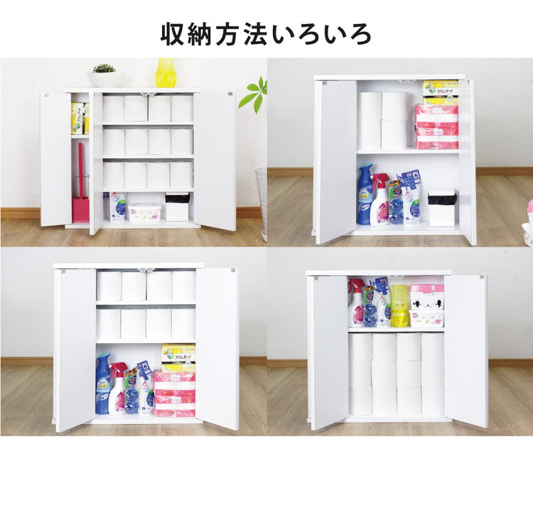 【日本製】スリム トイレラック 幅60cm 奥行16cm 木製 トイレ 収納 隙間収納 選べる3色 トイレ用品 トイレットペーパー収納 20ロール収納 すきま収納 白 ホワイト 掃除用具収納 ラック 薄型 サニタリー収納 おしゃれ(代引不可)