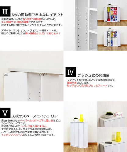 【日本製】スリム トイレラック 幅45cm 奥行16cm 木製 トイレ 収納 隙間収納 選べる3色 トイレ用品 トイレットペーパー収納 12ロール収納 すきま収納 白 ホワイト 掃除用具収納 ラック 薄型 サニタリー収納 おしゃれ(代引不可)