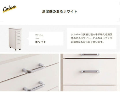 日本製 完成品 ステンレスキッチンワゴン 幅30cm 引出タイプ キッチン収納 隙間収納 国産 キャスター付き スライドテーブル付き 隙間収納 すき間収納 キッチン 収納 キッチン収納 マルチワゴン(代引不可)