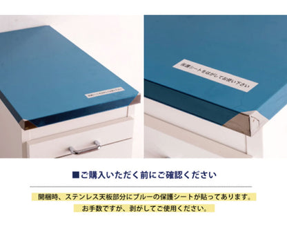 日本製 完成品 ステンレスキッチンワゴン 幅30cm 扉タイプ キッチン収納 隙間収納 国産 キャスター付き スライドテーブル付き 隙間収納 すき間収納 キッチン 収納 キッチン収納 マルチワゴン(代引不可)