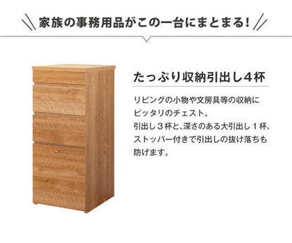 日本製 キャビネット D 40cm幅 引出し収納 ラック 収納 国産 リビング収納 机 ルーター収納 プリンター収納 木製 おしゃれ 木目調 北欧(代引不可)