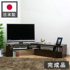 テレビ台 日本製 国産【完成品】伸縮 コーナー テレビボード TV台 コーナー 110cm 120cm 150cm 180cm 三角 サイドボード リビングボード 1人暮らし ロータイ(代引不可)