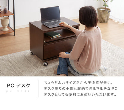 テレビ台 国産 幅60 完成品 キャスター付き テレビボード コンパクト テレビラック ローボード 収納 棚 TV台 TVボード 日本製 配線スマート 木製 ウォルナット ナチュラル(代引不可)