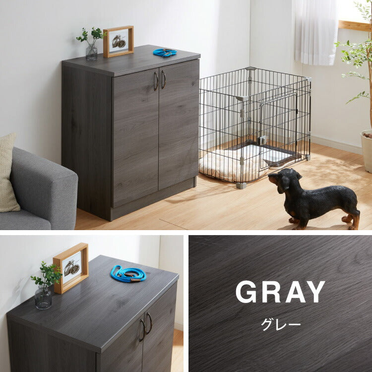 大容量 収納庫 ペット用品 日本製 アメリカンカントリー家具　ペットシーツストッカー置き型　肉球 完成品 ペットシーツ収納 犬服収納 その他