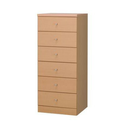完成品 木製 チェスト 幅44×奥行41×高さ104.5cm 六段 日本製 国産 6段 収納 棚 隙間 収納 整理 ナチュラル シンプル おしゃれ(代引不可)