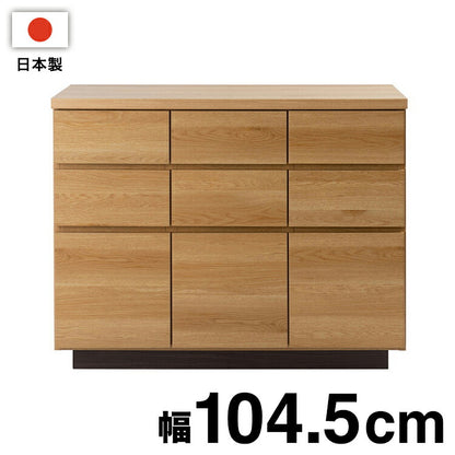 大川家具 日本製 float スクエア キャビネット 幅104.5 扉引き出しタイプ スクエア 木目調 木製 ラック 収納 リビング 大容量 ワイド 本棚 ブックラック おしゃれ 北欧 木製(代引不可)