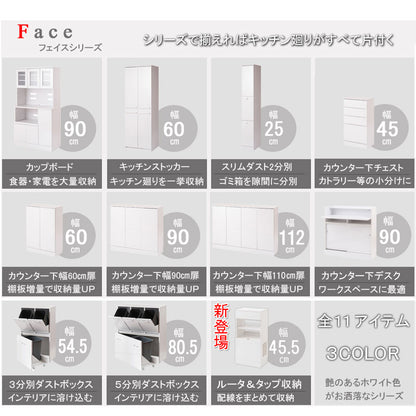 face カウンター下 ルーター収納ボックス ホワイト wifi収納 収納ボックス シンプル おしゃれ シェルフ ルーター 収納 ボックス ルーターボックス スリム キャビネット 電話台(代引不可)