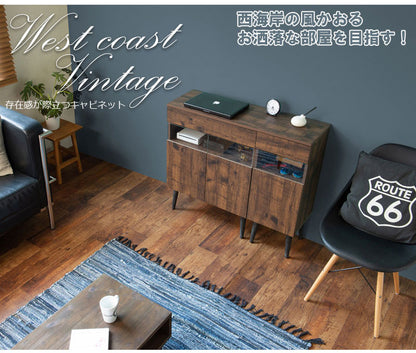 ARIZONA ルーター収納 ファックス台 電話台 スリム 卓上 おしゃれ コンパクト ヴィンテージ リビング リビングボード Wifi収納 収納ボード(代引不可)
