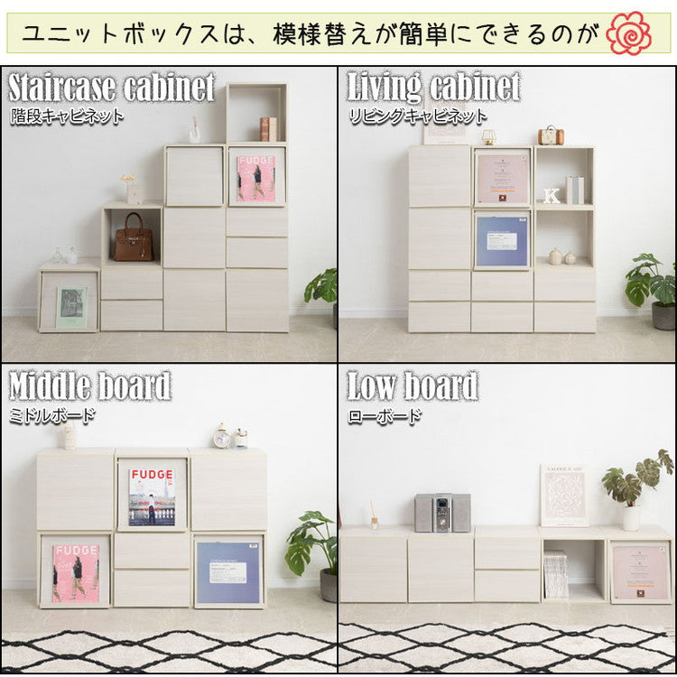 WW ダブルキューブボックス 扉タイプ 白 木製 ディスプレイ棚 飾り棚 収納ボックス ラック 台 収納ラック レコード収納 LP A4ファイル 雑誌 本 マガジン おしゃれ クローゼット(代引不可)