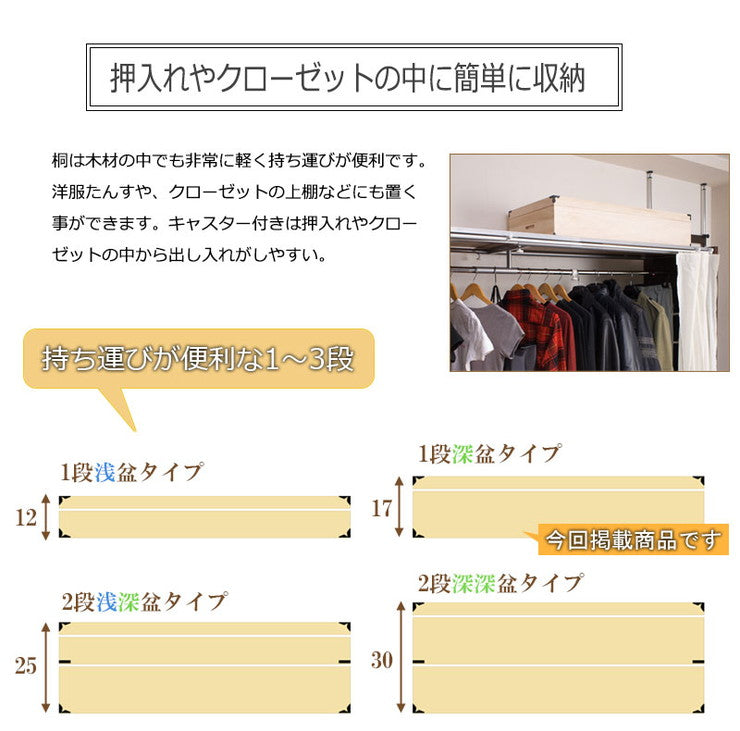 桐 衣裳箱 1段 高さ17cm 幅88cm 隅金具付 桐ケース 衣装ケース 押入れ クローゼット 桐たんす 保管庫 着物 衣類収納 洋服 浴衣(代引不可)