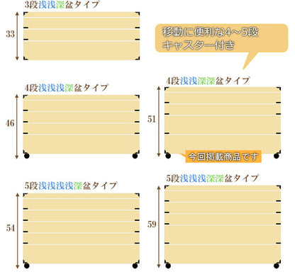 キャスター付き桐衣装箱 4段 高さ51 隅金具付 桐ケース 衣装ケース 押入れ クローゼット 桐たんす 保管庫 保管ケース 着物 衣類収納 洋服 浴衣(代引不可)