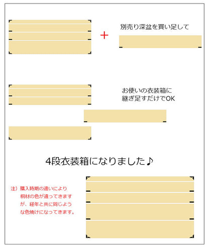 桐 衣装 盆 別売り 追加できる 深盆 衣裳 衣裳ケース 桐たんす 押入れ 収納 木製 天然木 保管庫 着物 浴衣 クローゼット 桐 衣裳 箱(代引不可)
