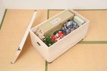 完成品 総桐 雛人形 収納 ケース 1段 高さ41.5cm 幅42cm 奥行き77cm 雛人形入れ 収納ケース 押入れ 押入れ収納 一段 衣裳ケース 雛人形収納 押入れ 桐(代引不可)