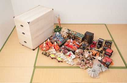 完成品 総桐 雛人形 収納 ケース 3段 高さ81.5cm 幅42cm 奥行き77cm 雛人形入れ 収納ケース 押入れ 押入れ収納 三段 人形ケース 雛人形収納 押入れ 桐(代引不可)