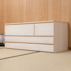 完成品 日本製 桐 洋風 チェスト 帯 幅100.5 3段 三段 高さ44 生地仕上げ タンス 洋タンス たんす 和風 箪笥 木目調 木製 おしゃれ 北欧 和室 和風 国産 収納 北欧(代引不可)