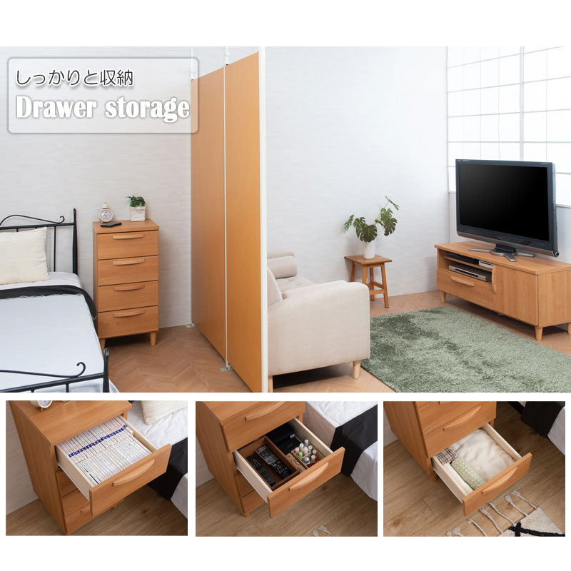 日本製 北欧スタイル スリムチェスト 40cm ナチュラル チェスト 完成品