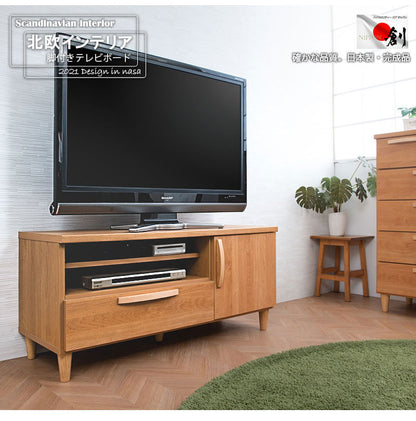 日本製 北欧スタイル TVボード 110cm ナチュラル テレビ台 ローボード テレビボード テレビラック 収納 AVボード 幅110 北欧 収納 ラック アンティーク(代引不可)
