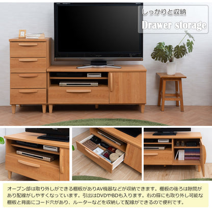 日本製 北欧スタイル TVボード 110cm ナチュラル テレビ台 ローボード テレビボード テレビラック 収納 AVボード 幅110 北欧 収納 ラック アンティーク(代引不可)