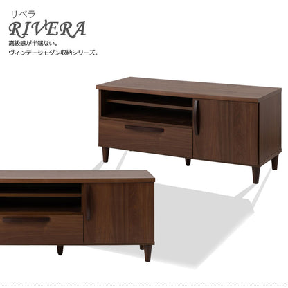 日本製 ヴィンテージスタイル TVボード 110cm ブラウン テレビ台 ローボード テレビボード テレビラック 収納 AVボード 幅110 北欧 収納 ラック アンティーク(代引不可)
