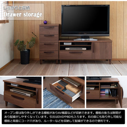 日本製 ヴィンテージスタイル TVボード 110cm ブラウン テレビ台 ローボード テレビボード テレビラック 収納 AVボード 幅110 北欧 収納 ラック アンティーク(代引不可)