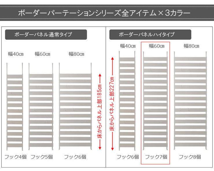 日本製 突っ張り 立体ラック 収納ラック ボーダーラック 幅60cm ハイタイプ ホワイト リビング リビングおしゃれ シンプル(代引不可)