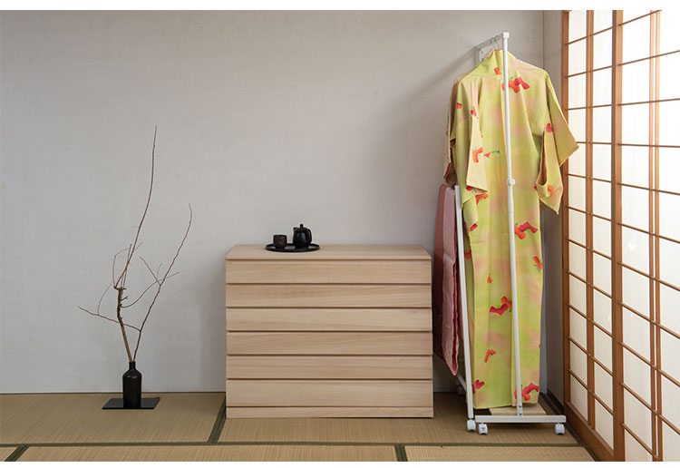 IKOU キャスター付き衣桁 高さ伸縮 回転式ハンガー ブラックブラウン