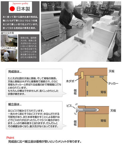 日本製 国産 幅30 天然木 桐 カウンター下 収納 収納棚チェスト ホワイト 白 シンプル おしゃれ(代引不可)