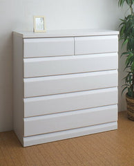 完成品 日本製 桐チェスト 5段 幅98 収納 引き出し たんす 桐たんす 衣類収納 白 ホワイト 五段 組立不要 棚 チェスト 和室 リビング