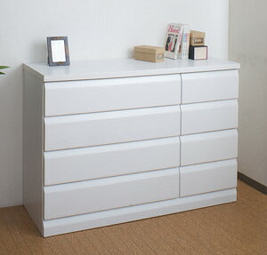 完成品 日本製 桐チェスト 4段 幅119 収納 引き出し たんす 桐たんす 衣類収納 白 ホワイト 四段 組立不要 棚 チェスト 和室 リビング