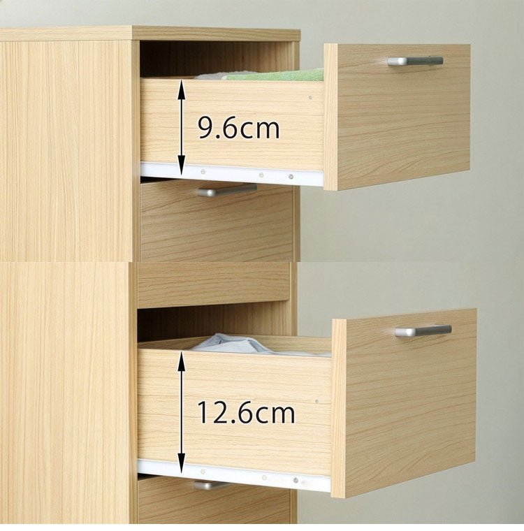 チェスト 幅40cm 高さ100cm ナチュラルブラウン 引出5段 スリムタイプ タンス 衣類収納 隙間収納 サイドチェスト ランジェリーチェスト 木目調 おしゃれ 白井産業 フルニコ 組立式 FUL-1040HNA