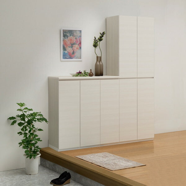 シューズボックス 日本製 ポルターレ 幅90cm 洗える棚板 玄関 エントランス カウンター型 シューズラック PRE-9590CD 収納 シューズラック 国産 木目調 シンプル おしゃれ 下駄箱 靴入れ 壁面収納 壁面玄関収納 (代引不可)