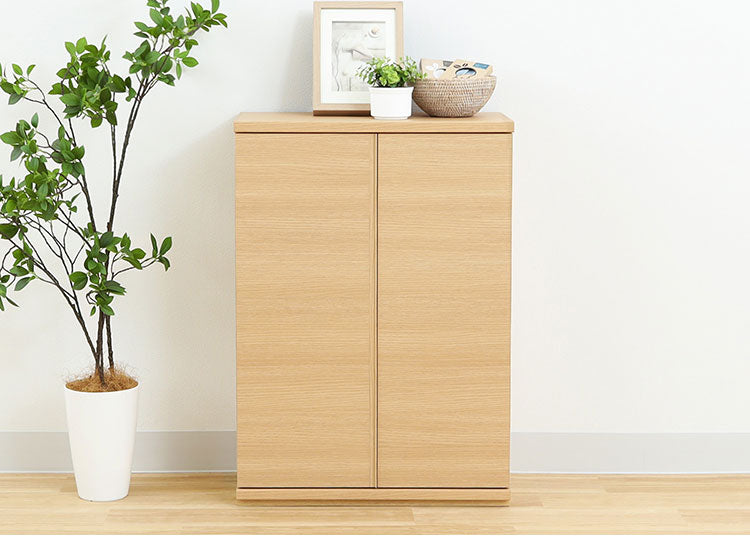 カウンター下収納 キャビネット 棚 幅60cm 高さ85cm ナチュラル