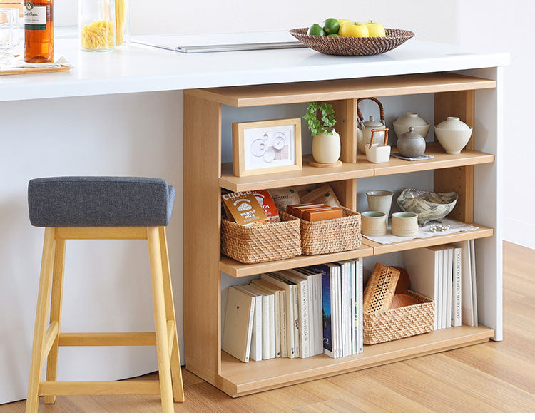 カウンター下収納 オープンラック 棚 幅90cm 高さ85cm 奥行30