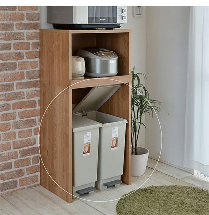日本製 ペダルペール ダストボックス 収納 キッチンカウンター 収納カウンター 国産 高さ128.1 キッチンボード レンジボード 木目 かわいい おしゃれ ゴミ箱 キッチンラック 北欧 ヴィンテージ(代引不可)