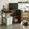 ワイドタイプ キャスター付き キッチンカウンター 幅100 VOID STACK series 大型レンジ対応 キッチンラック ゴミ箱上ラック レンジ台 レンジボード レンジラック キッチン ラック シェルフ(代引不可)