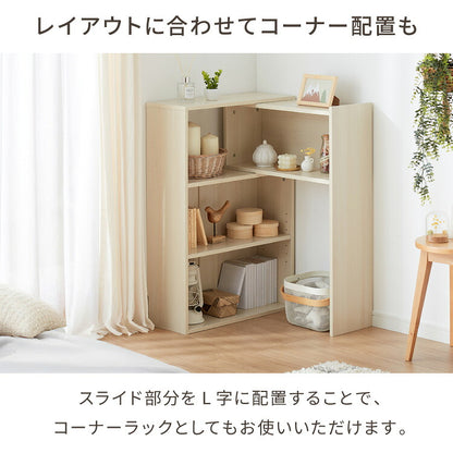 カウンター下収納 連結可能 伸縮タイプ 幅60~106.5cm UC-EX6010 奥行き22cm カウンター 下 伸縮 薄型 カウンター下 カウンター収納 薄型収納 ラック カウンター下 オープンタイプ ラック