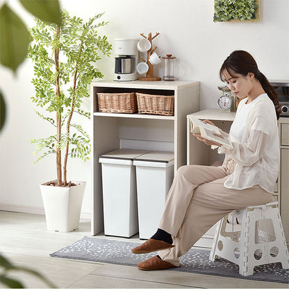ゴミ箱上ラック 幅60cm レンジ台 ごみ箱上を有効活用 省スペース キッチンラック 作業台 作業スペース ごみ箱上ラック ゴミ箱上収納 ゴミ箱ラック ごみ箱ラック キッチン収納 北欧 おしゃれ ヒルデ(代引不可)
